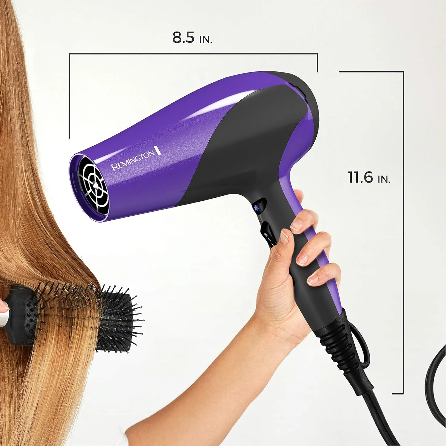 Remington Damage Protection Hair Dryer with Ceramic   Ionic   Tourmaline Technology,Purple, 3 Piece Set