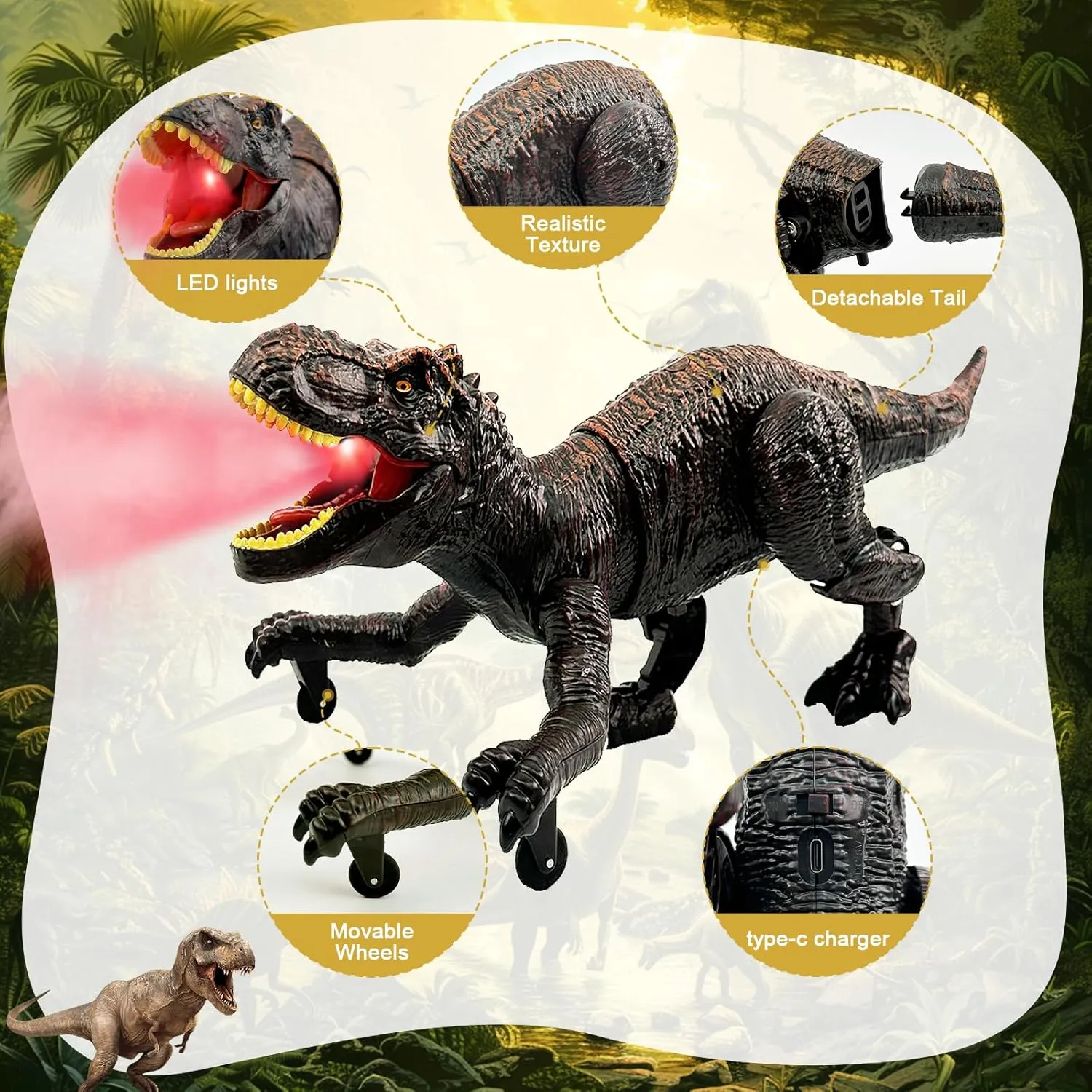 Remote Control Dinosaur for Boys 4-7, Robot Dinosaur Toys for Kids 5-7, rc Dinosaur with Realistic Legs & Spray Stream,Remote Dinosaur Toys for Kids3 4 5 6 9 Year Old boy Birthday Gift (Red)