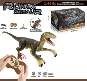 Remote Control Dinosaur for Kids Ages 6 ,2.4GHz Walking Deinonychus with Music, Lights, and USB Rechargeable. Jurassic-Inspired, for Kids 6 . Realistic RC Dinosaur, Ideal for Ages 6 