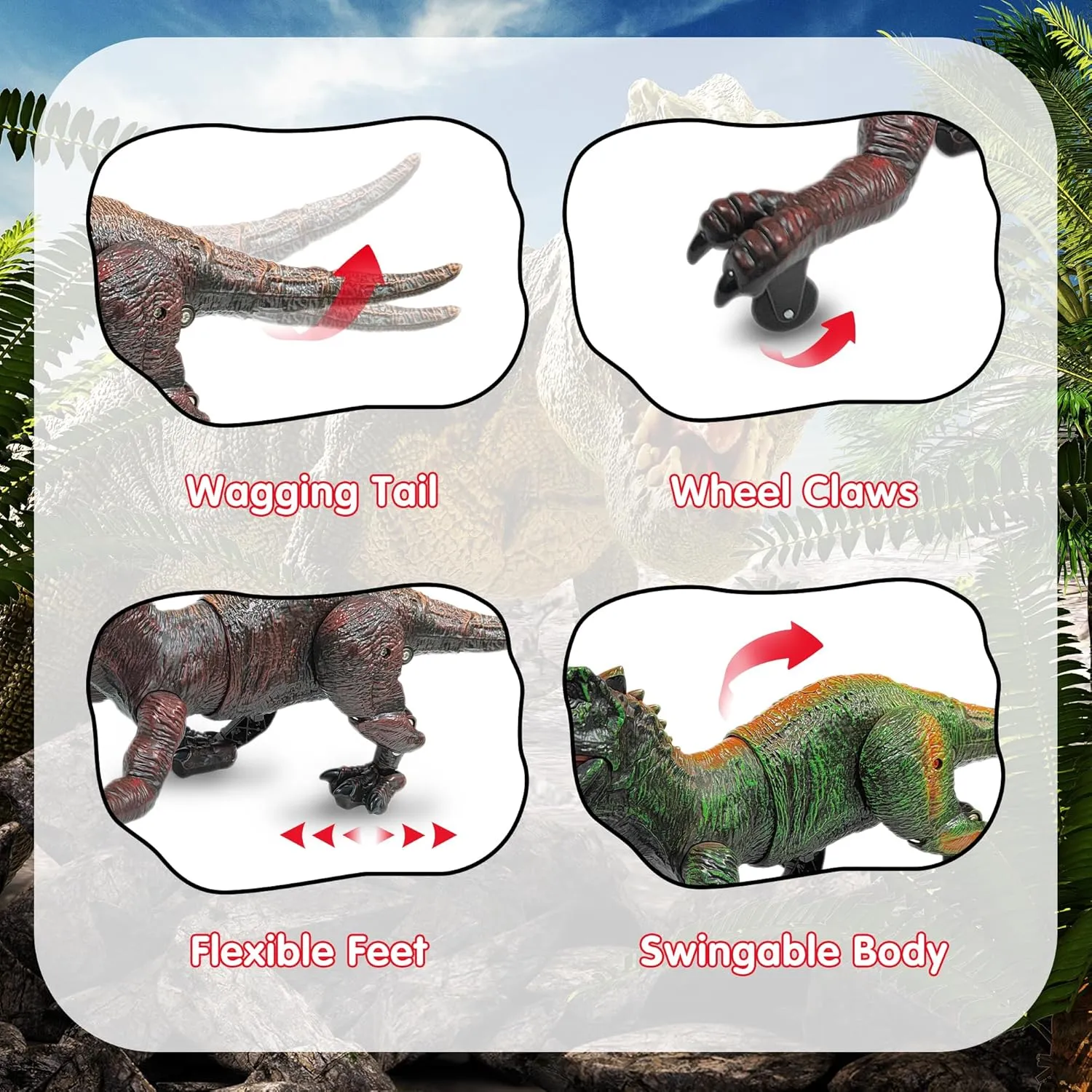 Remote Control Dinosaur Toys for Kids 3-5, 5-7, 8-12, 10-12, Electronic RC T Rex Dino Robot Toy for Boys, Top Christmas & Birthday Gifts for 6 7 8 9 10 11 & 12 Year Old Boys (Color: Blue)