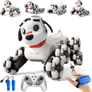 Remote Control Robot Dog Toy, Robot Pet Dog for Kid Boys 8-12, 8WD Gesture Sensing Rc Stunt Car with Light and Music, Toys Birthday Gifts for Boys Age 8,9,10,11,12
