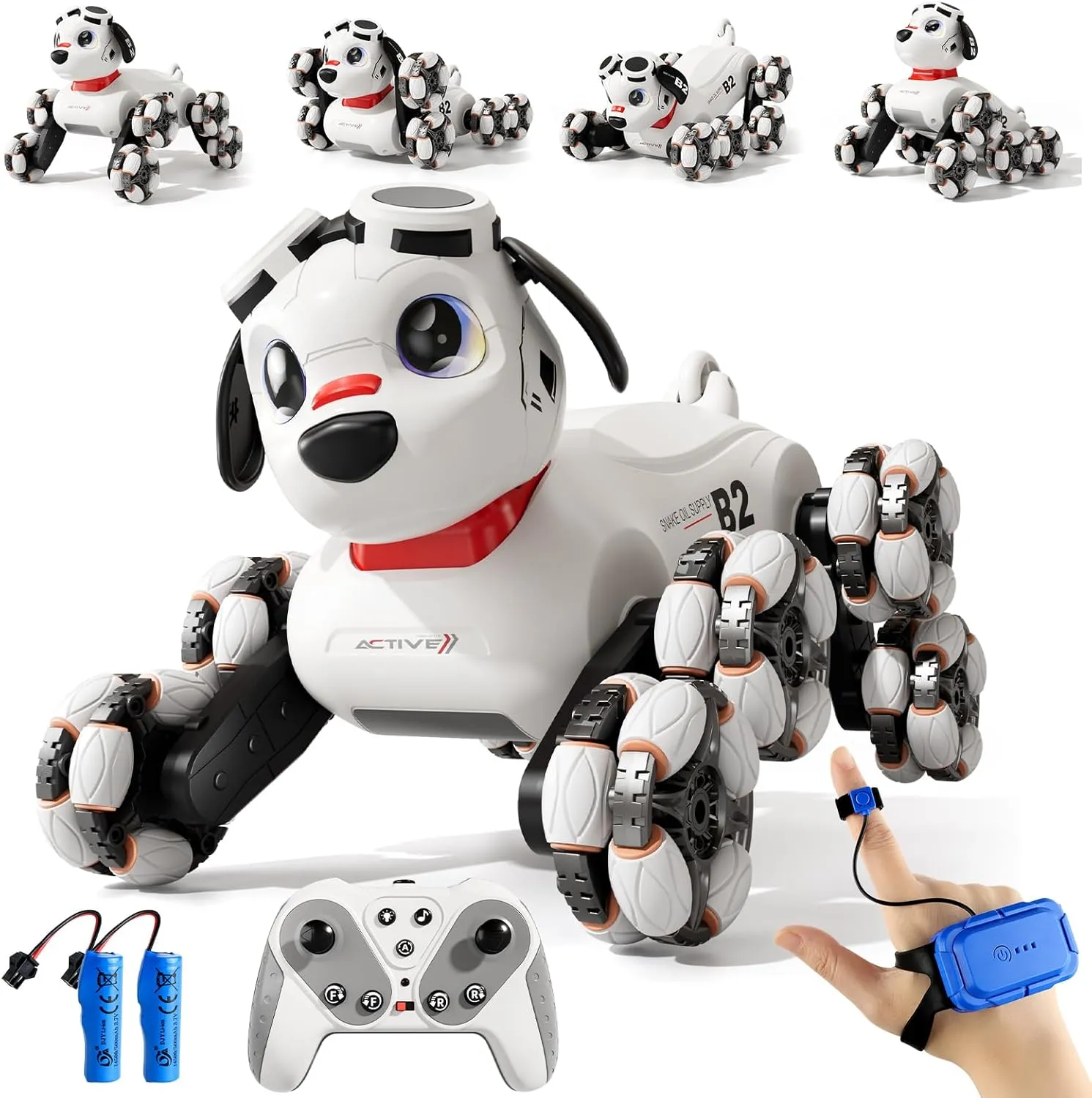Remote Control Robot Dog Toy, Robot Pet Dog for Kid Boys 8-12, 8WD Gesture Sensing Rc Stunt Car with Light and Music, Toys Birthday Gifts for Boys Age 8,9,10,11,12