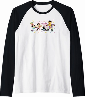 Retro Group Skate Party Raglan Baseball Tee