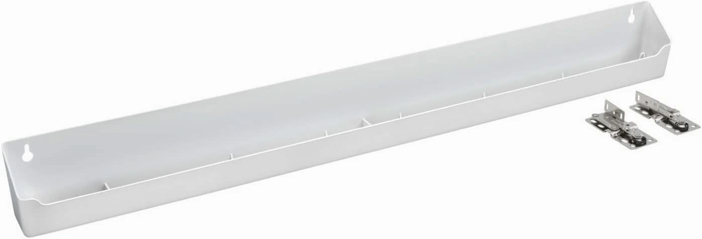 Rev-A-Shelf 30" Tip-Out Plastic Sink Tray for Kitchen and Bathroom Base Cabinets, Large Pullout Vanity Shelf Home Organizer, White, LD-6591-30-11-1