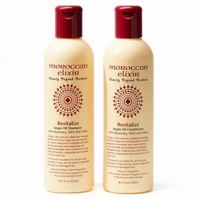 Revitalize Hair Treatments Argan Shampoo & Conditioner Set For Woman | Enriched with Antioxidants, Minerals & Vitamin E | Suitable for All SkinType | Set of 2, 805 fl Oz