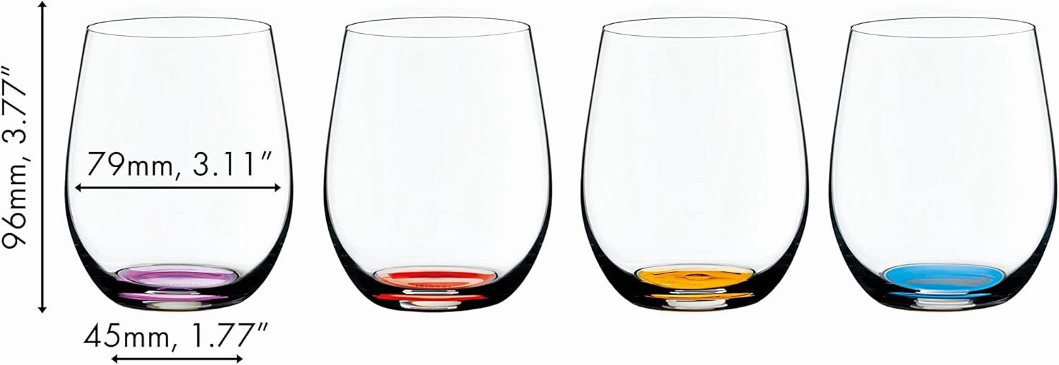 Riedel The O Wine Tumbler Happy O, Set of 4