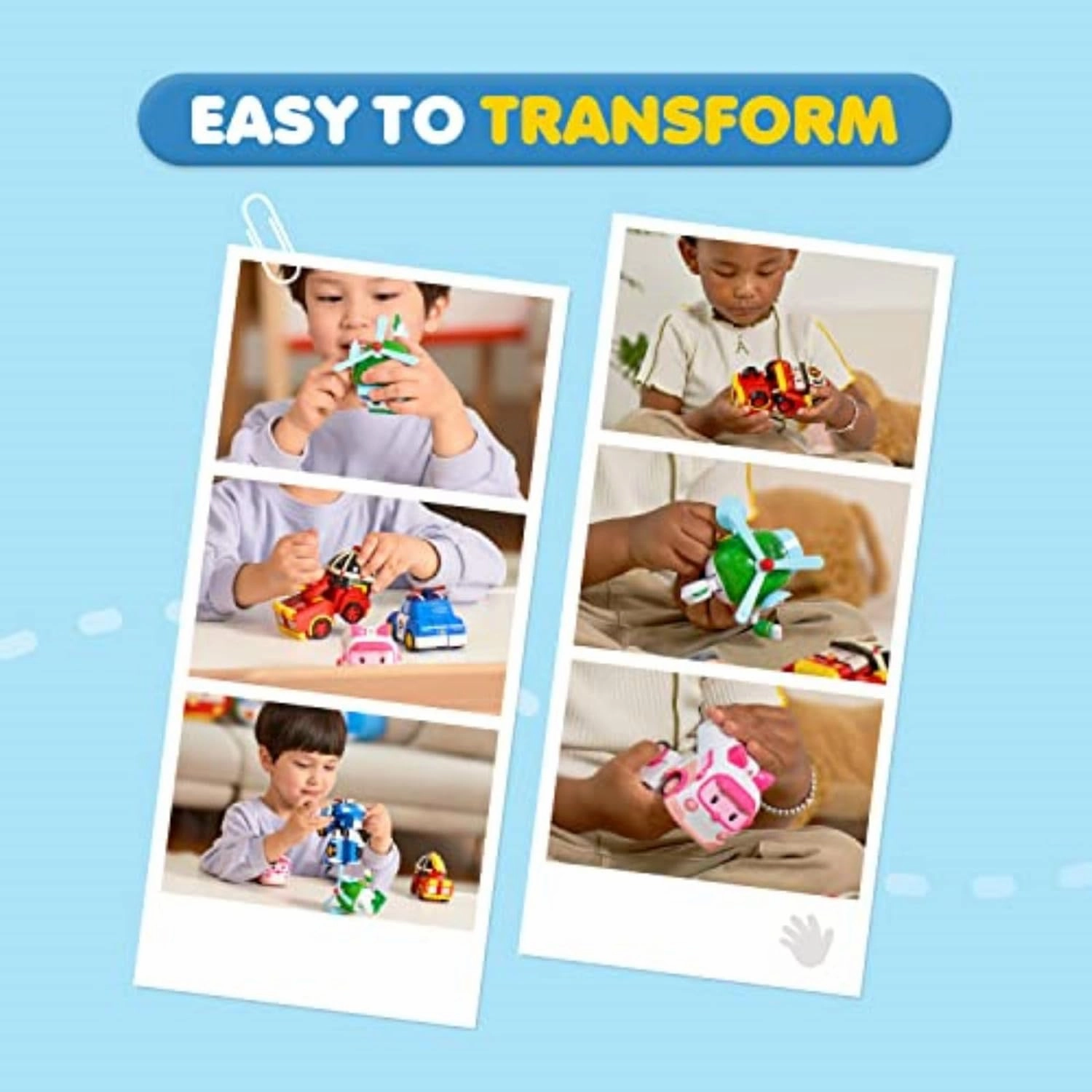 Robocar Poli 4" Transforming Robot - Fire Truck Roy, STEM-Inspired Rescue Robot Figure | Role Play Toy Gift for Toddlers & Preschool Kids Ages 1 2 3 4 5 6