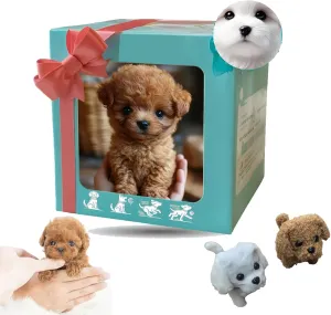 Robot Puppy That Acts Like a Real, Realistic Robot Puppy, Interactive Plush Dogrobot for Adults, Ai Robots Dogs for Walking, Barking, Tail Wagging