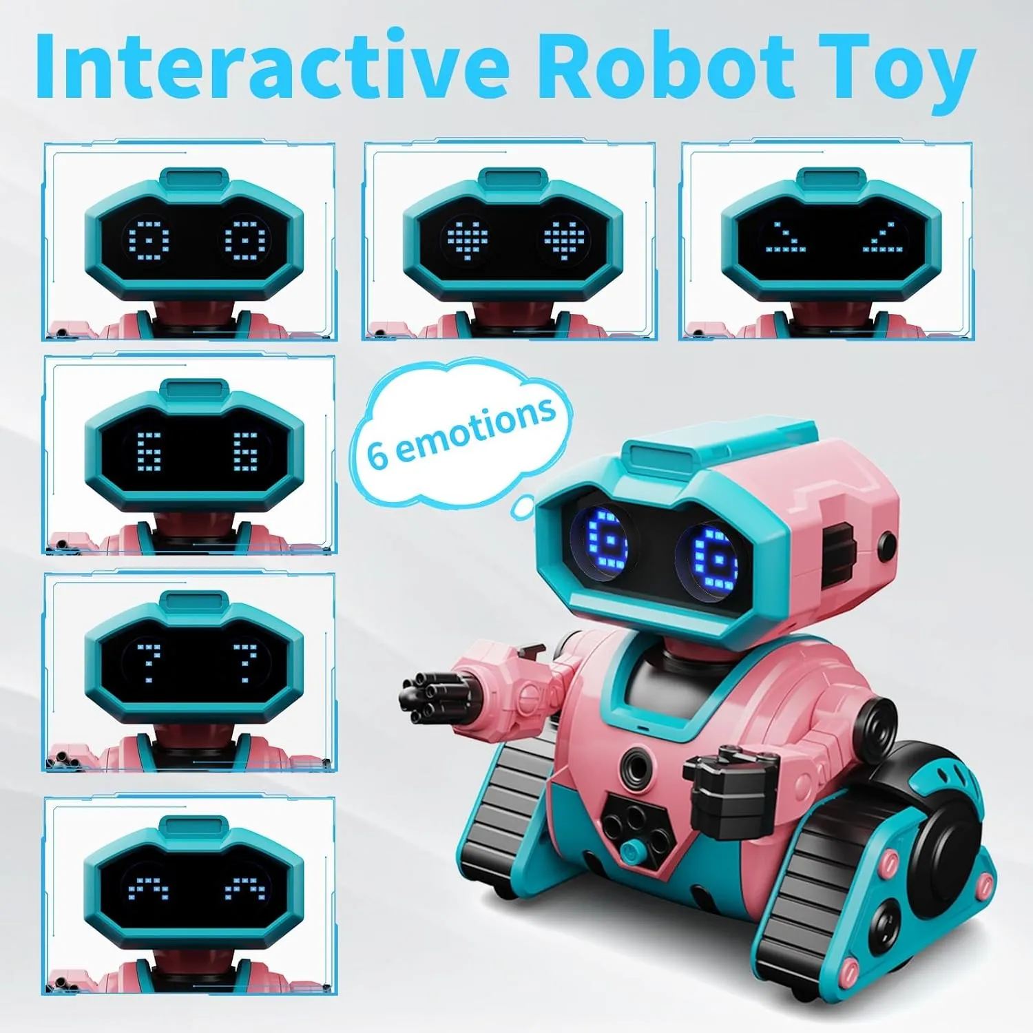 Robot Toys,Remote Control Robot Toy with LED Eyes, Gesture Sensing,Recording Fuction,Dance,Music,RC Robot for Kids Birthday Gift for Boys and Girls of Age 3 and Up