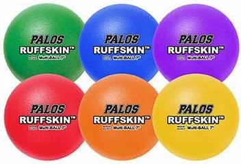 RuffSKIN 7“, Soft Foam, Low Bounce Dodgeball Set of 6 - for Kids and Adults