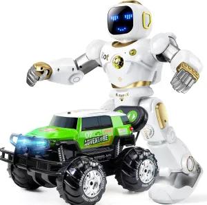 Ruko 1088 Smart Gold Robot and 1601AMP2 Amphibious RC Truck
