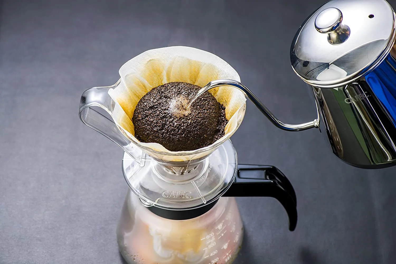 Rynx | Pour Over Coffee Dripper By Sanyo Sangyo: 1-to-4 Cup FLOWER SHAPED Brewer | Smart Drip Coffee Maker And Server | For Freshly Brewed Coffee | Elegant Smart Design For Better Brewing