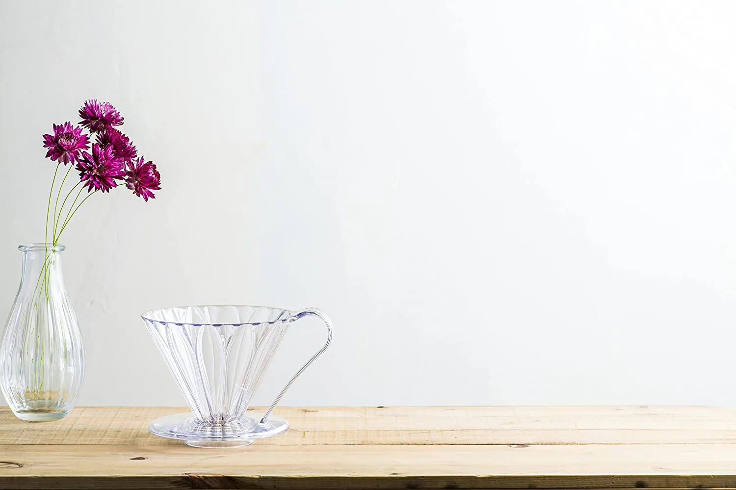 Rynx | Pour Over Coffee Dripper By Sanyo Sangyo: 1-to-4 Cup FLOWER SHAPED Brewer | Smart Drip Coffee Maker And Server | For Freshly Brewed Coffee | Elegant Smart Design For Better Brewing