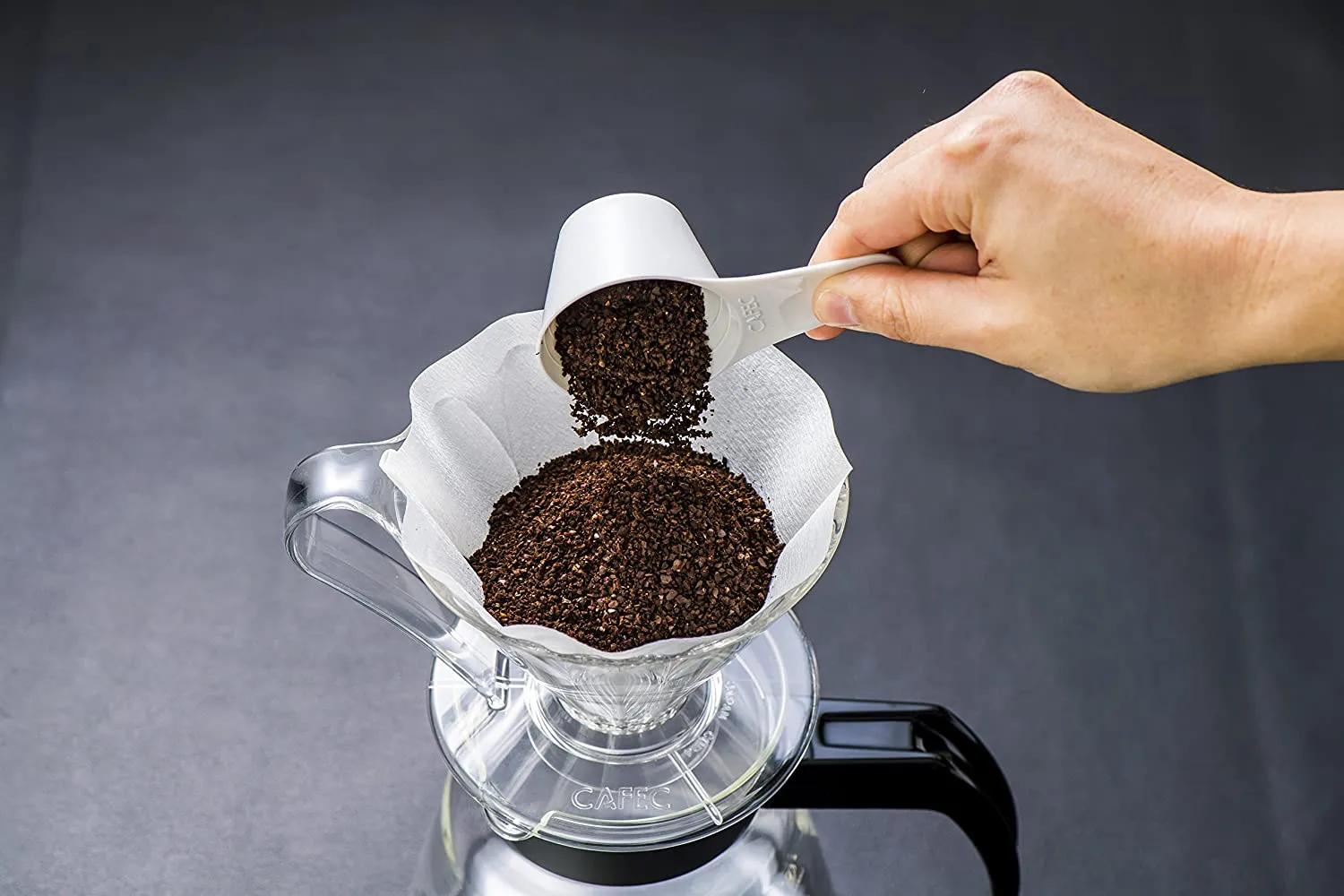 Rynx | Pour Over Coffee Dripper By Sanyo Sangyo: 1-to-4 Cup FLOWER SHAPED Brewer | Smart Drip Coffee Maker And Server | For Freshly Brewed Coffee | Elegant Smart Design For Better Brewing