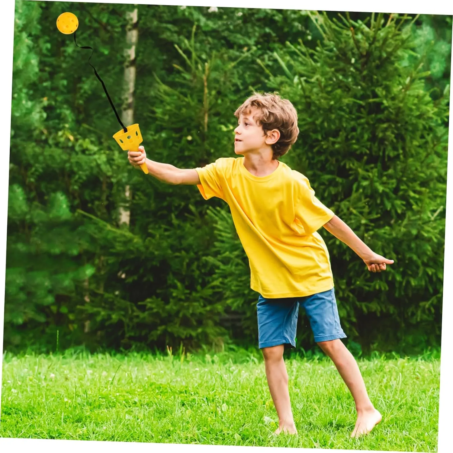 SAFIGLE 3 Sets Children Kids Toss Ball Toy - Outdoor Chuck Ball Game for Toddlers - Includes Blue, Red, and Yellow Balls - Fun Outdoor Activities for Kids Ages 3-5 Box Bowling Trackball