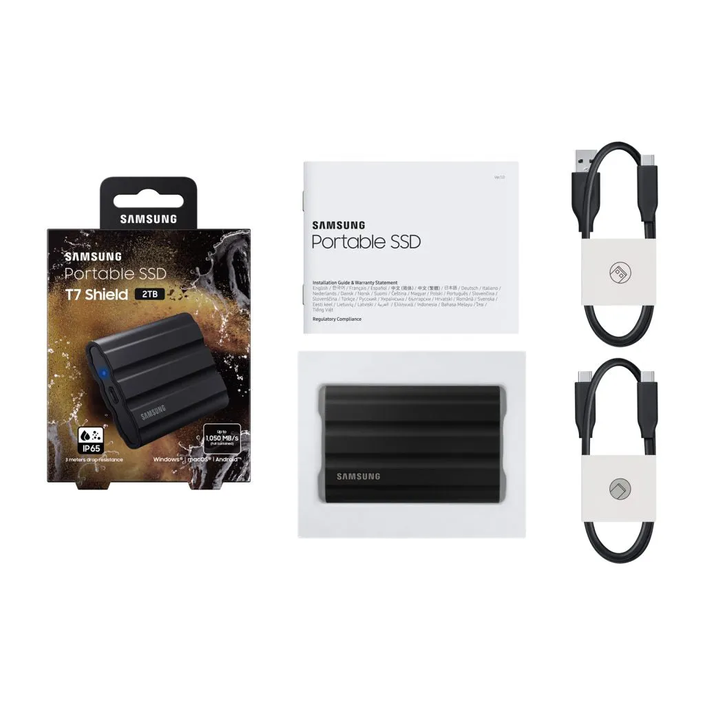 Samsung MU-PE1T0S-IT Portable SSD T7 Shield 1TB(ブラック)