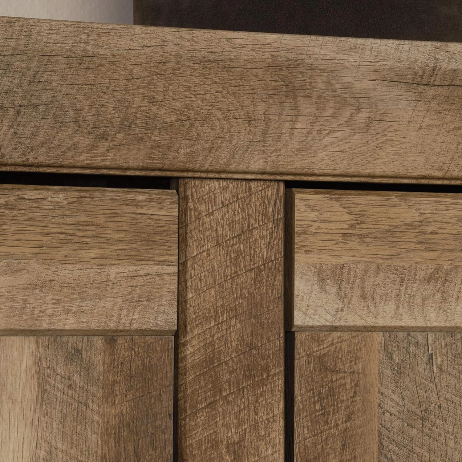 Sauder Adept Storage Pantry Cabinet, L: 38.94" x W: 16.77" x H: 70.98", Craftsman Oak finish
