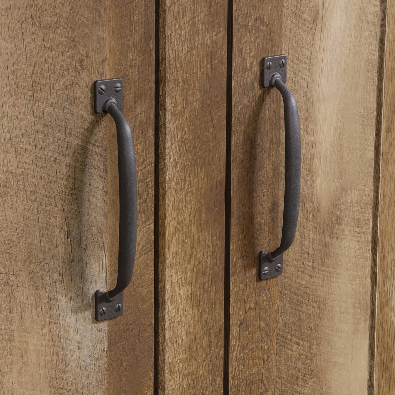 Sauder Adept Storage Pantry Cabinet, L: 38.94" x W: 16.77" x H: 70.98", Craftsman Oak finish