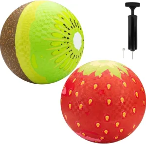 SCS Direct Gaga Ball Playground Balls (8.5 inches) w Air Pump- Durable Rubber Pack for Recess Dodgeball, Kickball, Gagaball Official Play & School -Fun Outdoor Toys & Gifts for Kids
