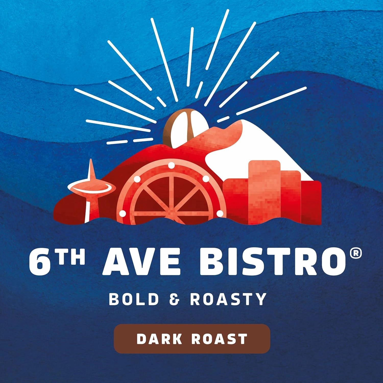 Seattle's Best Coffee 6th Avenue Bistro Dark Roast K-Cup Pods | 6 boxes of 10 (60 Total Pods)