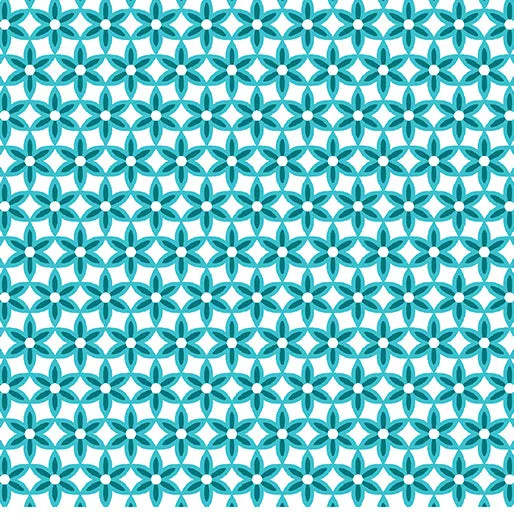 Secret Garden Star Flower Teal 13696-54