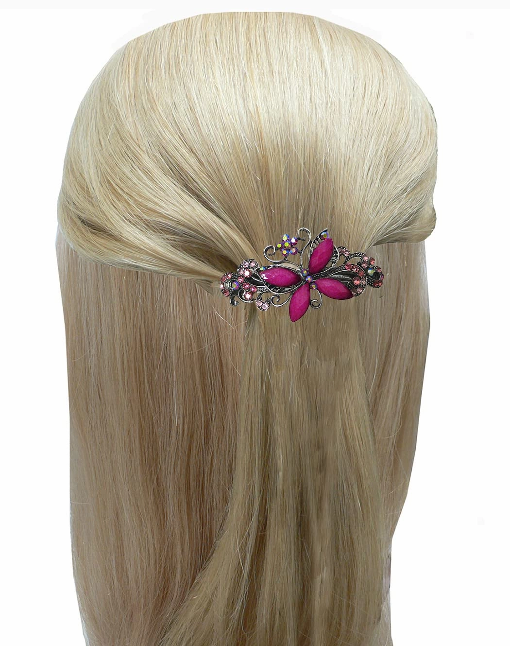 Set of 3 3 Styles Butterfly/Flower Barrette 0053HP0014jet0052coolGray-3