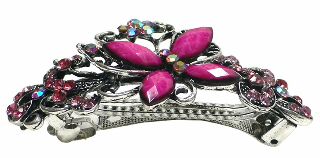 Set of 3 3 Styles Butterfly/Flower Barrette 0053HP0014jet0052coolGray-3