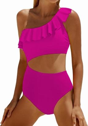Sexy One Piece Swimsuits for Women High Waist Cutout Slimming Comfy Bathing Suit Push up Slimming Swimwear for Beach