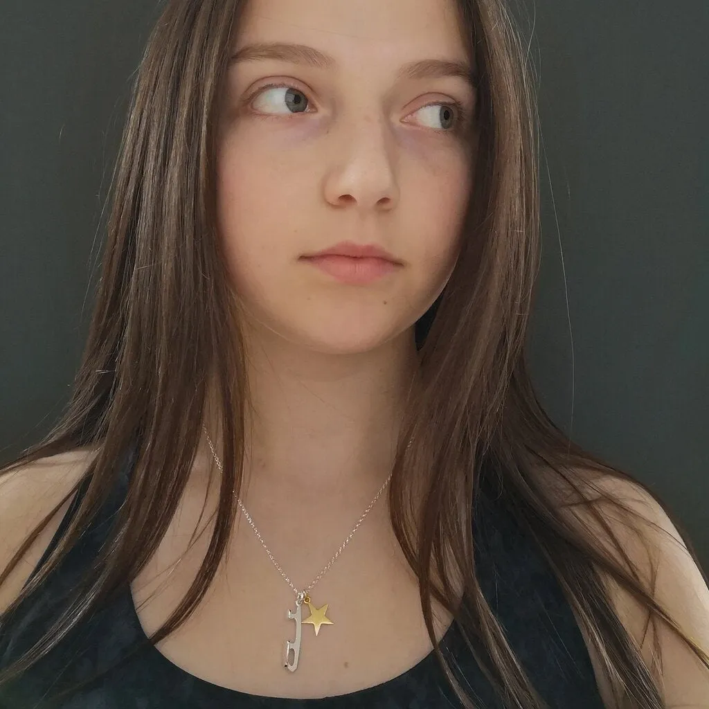 'Shine Bright' Silver Ice Skating Necklace