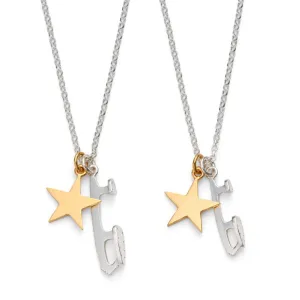 'Shine Bright' Silver Ice Skating Necklace