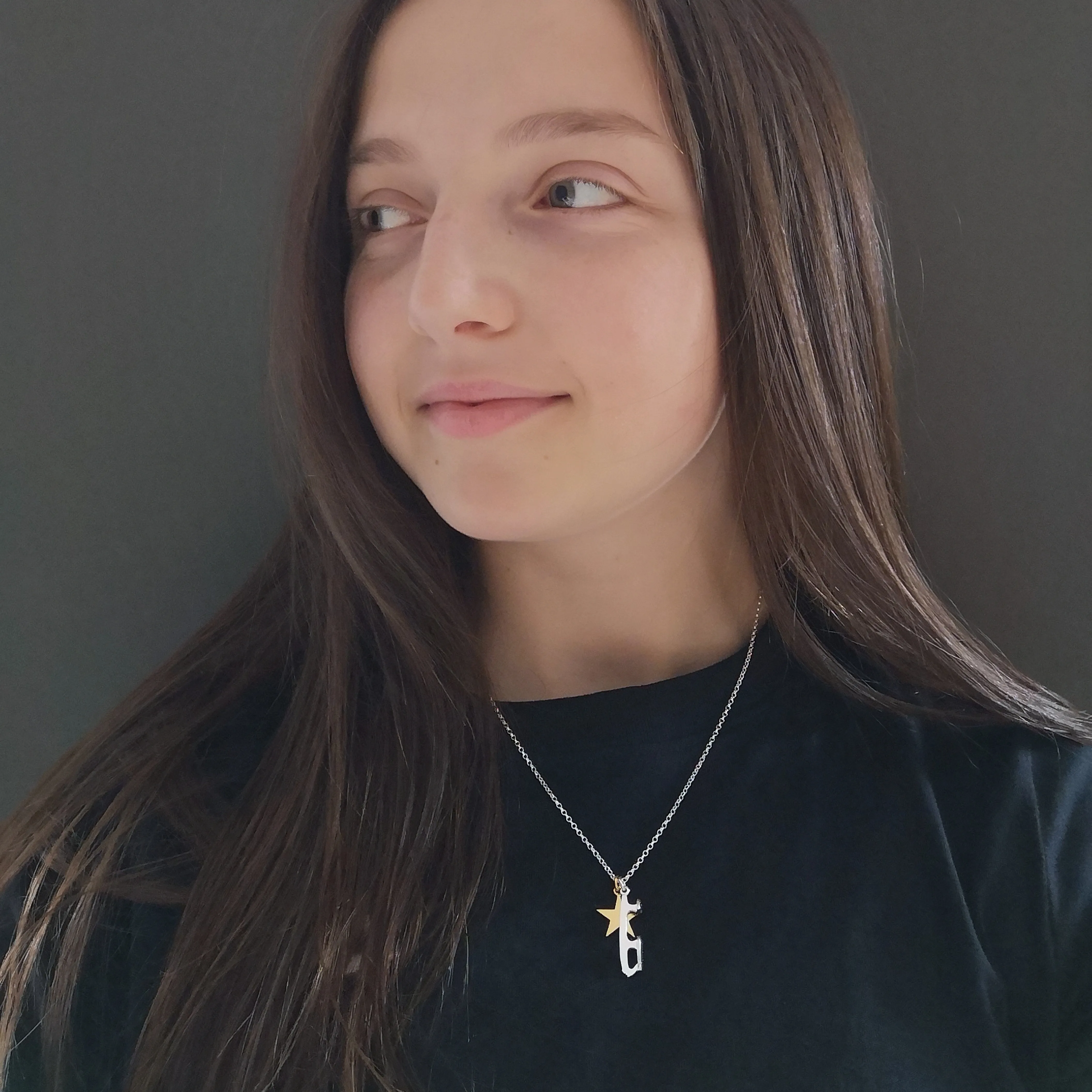 'Shine Bright' Silver Ice Skating Necklace