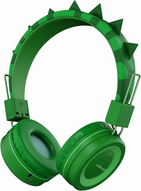 SIMJAR Kids Bluetooth Headphones with Microphone for School, Dinosaur Over-Ear Wireless Headphones with Volume Limiter 94dB, Foldable Adjustable Headband for iPad/Airplane/Travel/Tablet