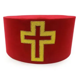 Sir Knight Knights Templar Crown Cap - Red Passion Cross