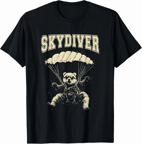 skydiving bear adventure parachuting skydive skydiver T-Shirt