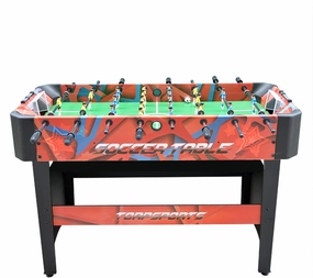 Soccer Game Tabletop for Kids Educational Toy, 47In Competition Sized Foosball Table, Arcade Table Soccer for Home, Game Room, Mini Indoor Table Soccer Set for Game Rooms, Parties, Family Night (Red)