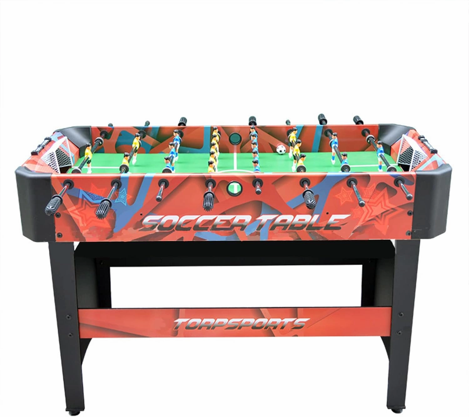 Soccer Game Tabletop for Kids Educational Toy, 47In Competition Sized Foosball Table, Arcade Table Soccer for Home, Game Room, Mini Indoor Table Soccer Set for Game Rooms, Parties, Family Night (Red)