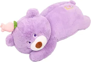 Soft Teddy Bear Stuffed Animal Plush Pillow:Cute Bear Animal Hugging Pillow with Flower,Sleeping Body Plushie,Plush for Kawaii Toy Gifts for Girls Boys Kids Birthday,Christmas 17.7in