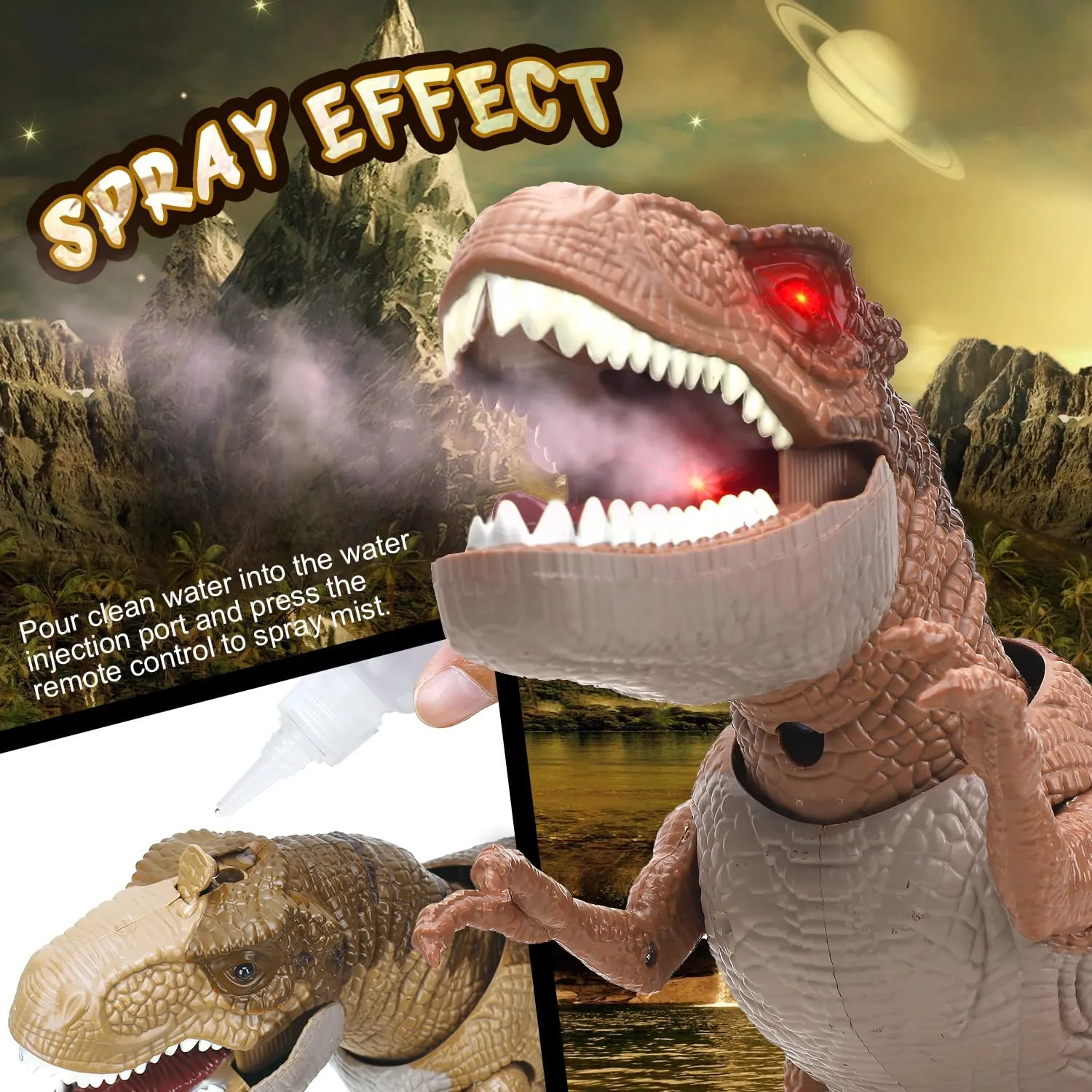 STEAM Life Remote Control Dinosaur Toys for Kids 3 4 5 6 7  Light Up & Realistic Roaring Sound, T rex Dinosaur Toys for Boy, Walking Dinosaur Robot Toy for Kids, Electric Dinosaur Toys Gifts for Boy