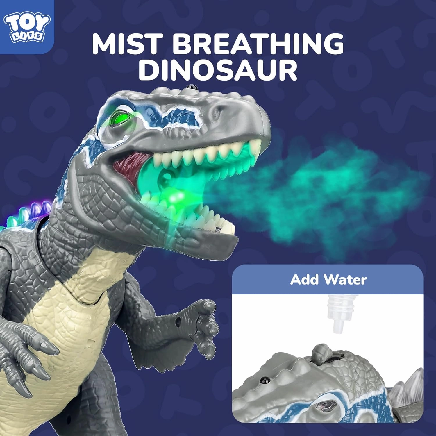 STEAM Life Remote Control Dinosaurs for Kids 3-12, LED Light Up Dinosaurs, Velociraptor Robot Toy