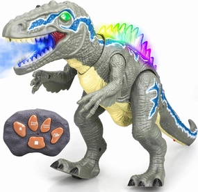 STEAM Life Remote Control Dinosaurs for Kids 3-12, LED Light Up Dinosaurs, Velociraptor Robot Toy