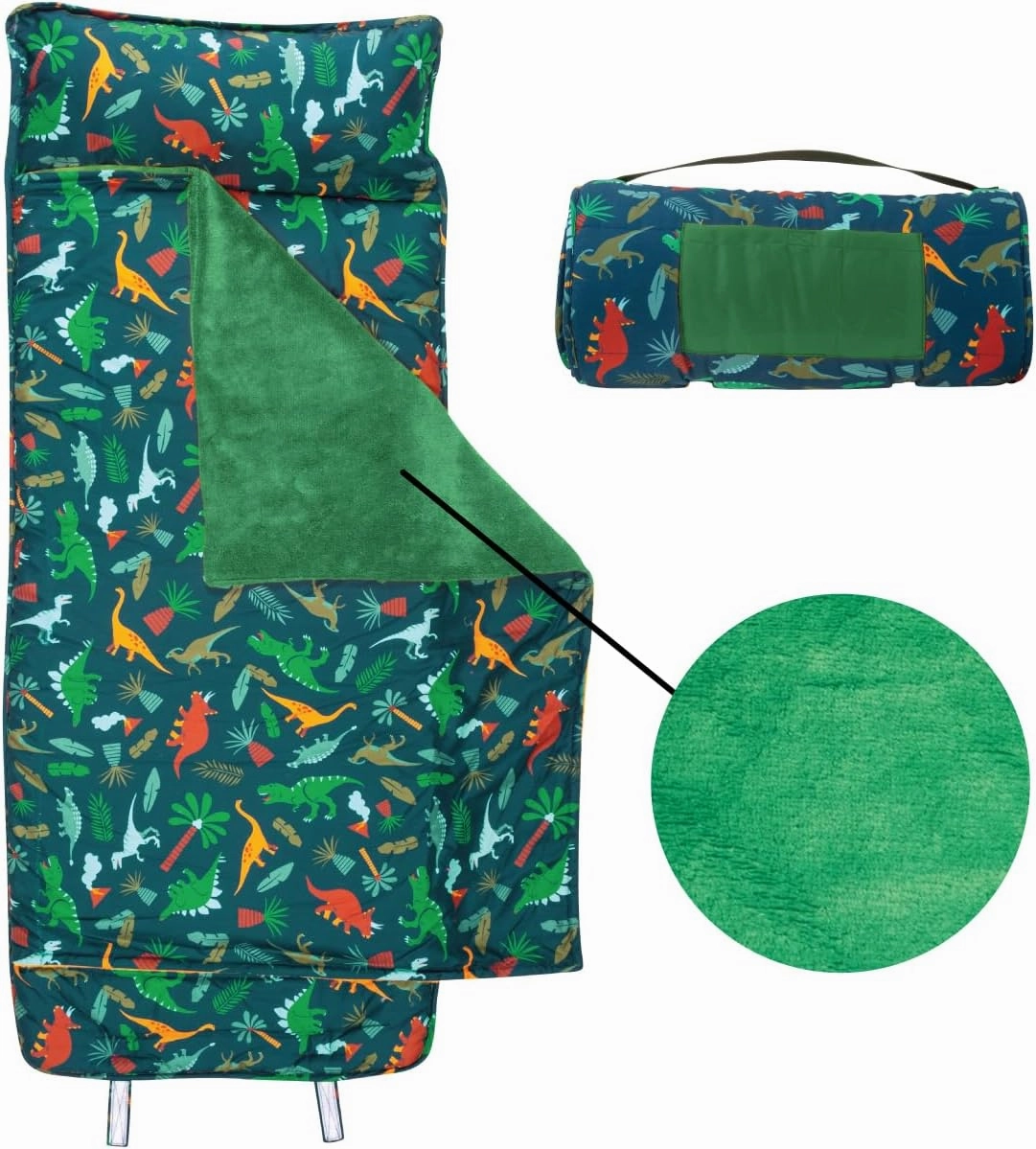 Stephen Joseph, Toddler All Over Print Nap Mat with Soft Blanket and Removable Pillow for Boys & Girls, Kids Sleeping Bag for Elementary, Daycare, Preschool with Carry Handle