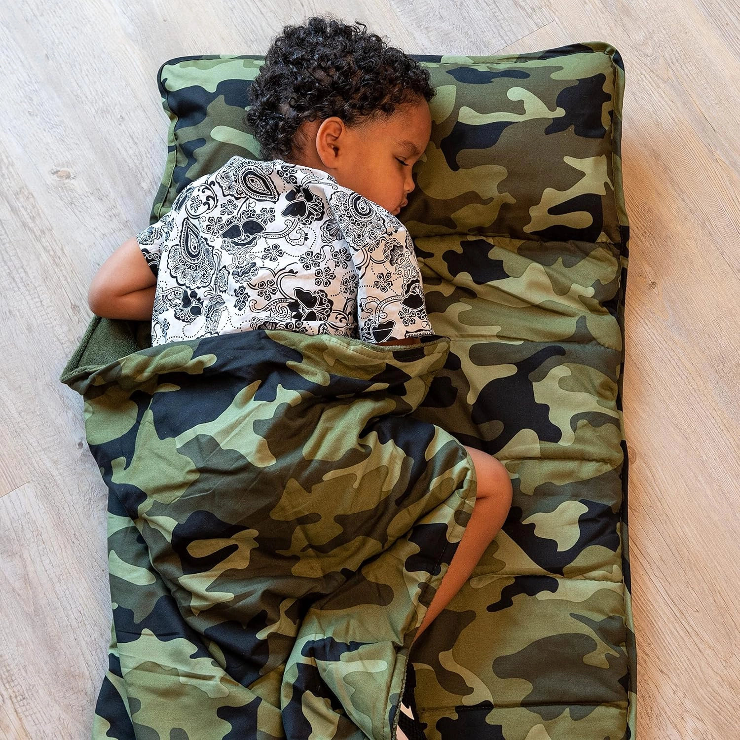 Stephen Joseph, Toddler All Over Print Nap Mat with Soft Blanket and Removable Pillow for Boys & Girls, Kids Sleeping Bag for Elementary, Daycare, Preschool with Carry Handle