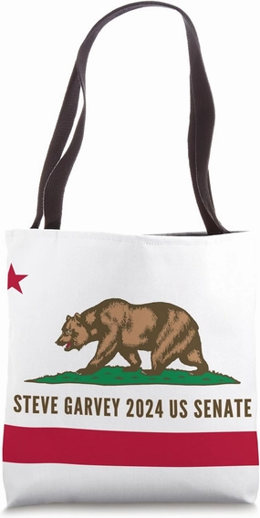 Steve Garvey California Senate 2024 CA State Flag Bear Tee Tote Bag