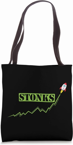 Stonks Wall Street Bet vs. Hedge Fund Stock Market Memes Tote Bag
