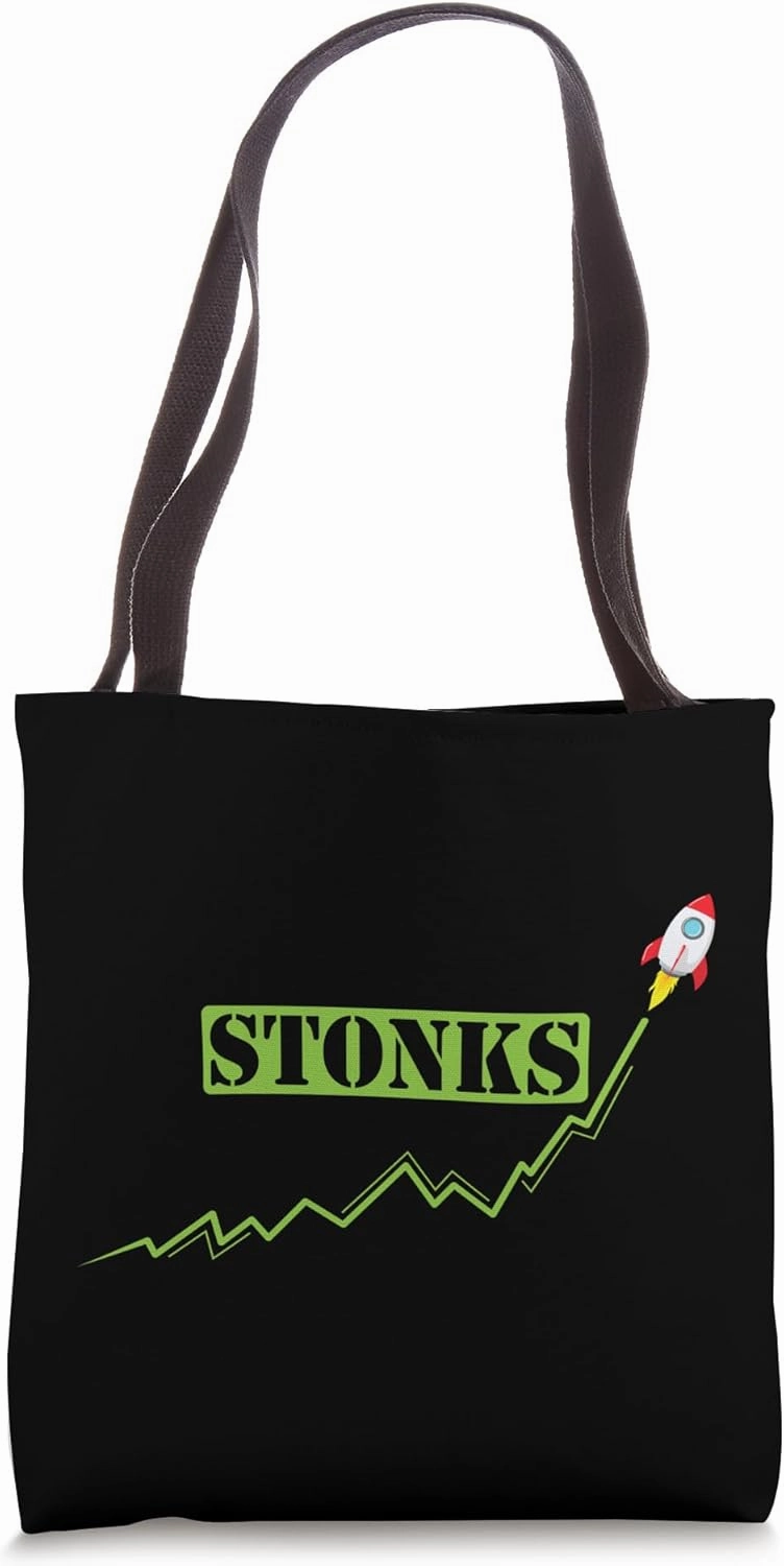 Stonks Wall Street Bet vs. Hedge Fund Stock Market Memes Tote Bag