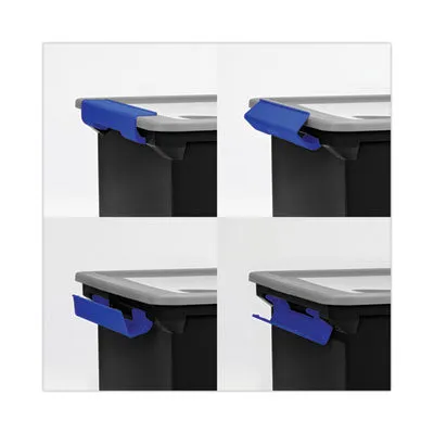 Storex Portable File Tote With Locking Handles, Letter/legal Files, 18.5" X 14.25" X 10.88", Black/silver