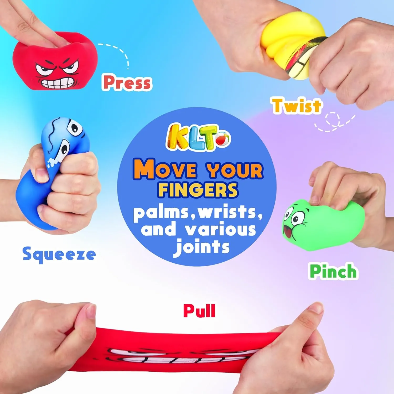 Stress Balls Fidget Toys for Kids: 12 Pack Squeeze Stress Cube for Anxiety Relief - Slow Rising Squishy Ball Sensory Fidget Toys for Kids Adults Autism, Classroom Prize Toys