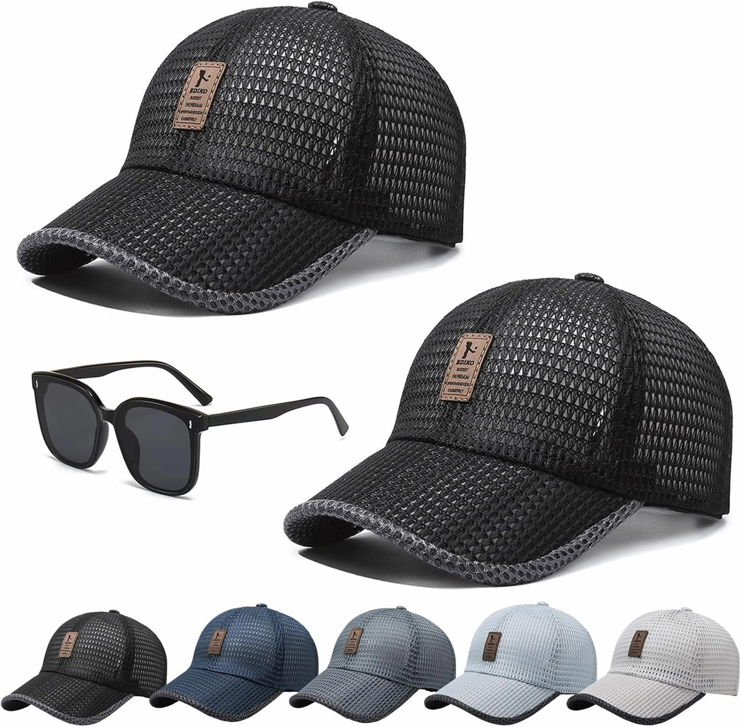 Summer Outdoor Casual Baseball Cap, 2024 New Mesh Hats for Men, Adjustable Quick Dry Cool Summer Caps for Men Women