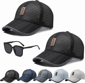 Summer Outdoor Casual Baseball Cap, 2024 New Mesh Hats for Men, Adjustable Quick Dry Cool Summer Caps for Men Women