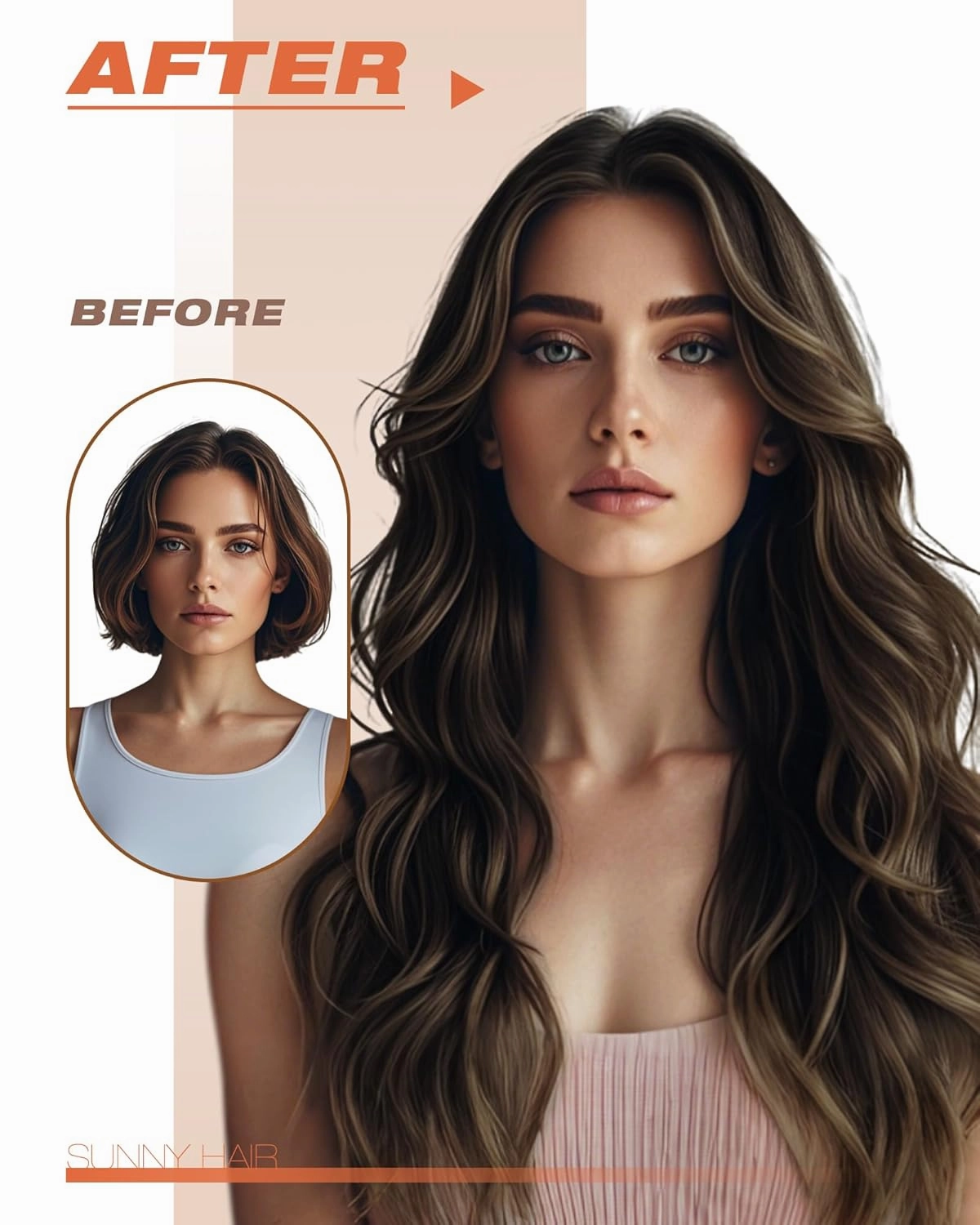 Sunny Hair Tape in Hair Extensions Real Human Hair Invisible Remy Hair Extensions Tape ins for Women Darkest Brown Ombre Medium Brown Balayage 22 inch 20Pcs 50G